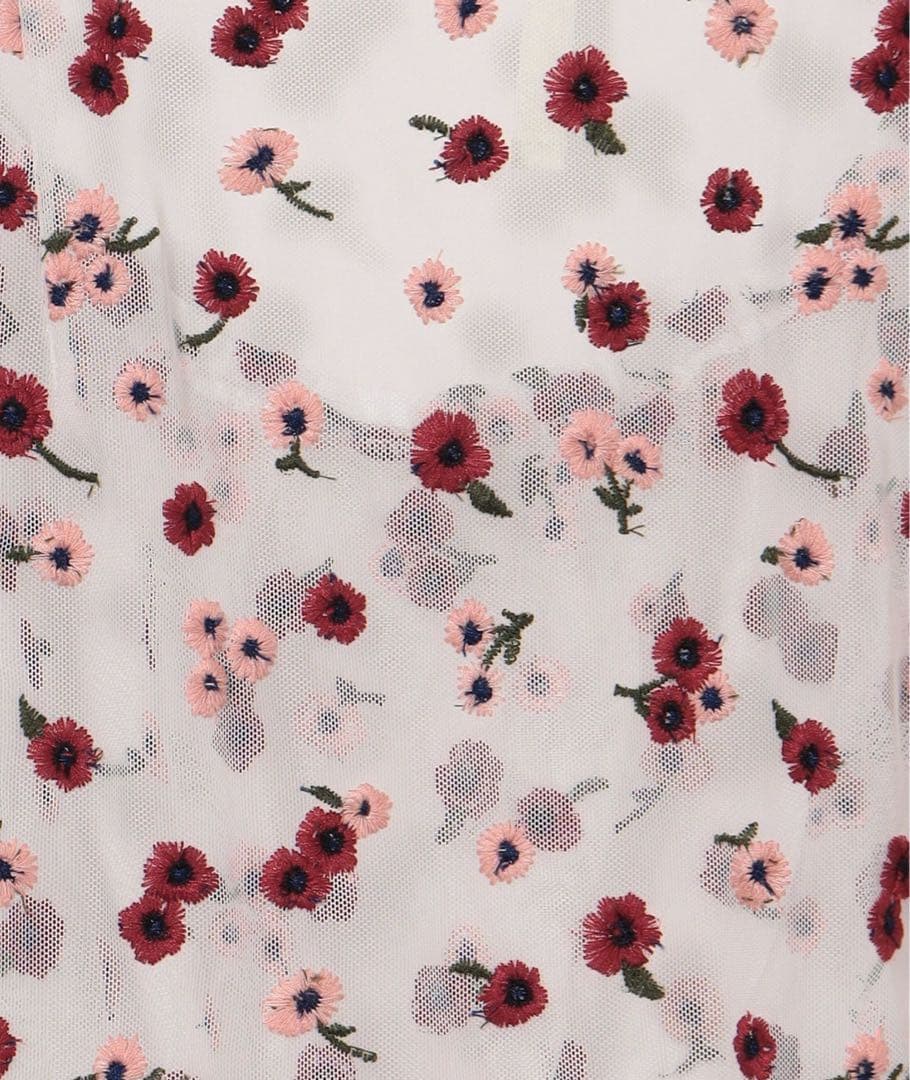 【8/3削除】6(ROKU)ナイロン チュール エンブロイダリー ワンピース