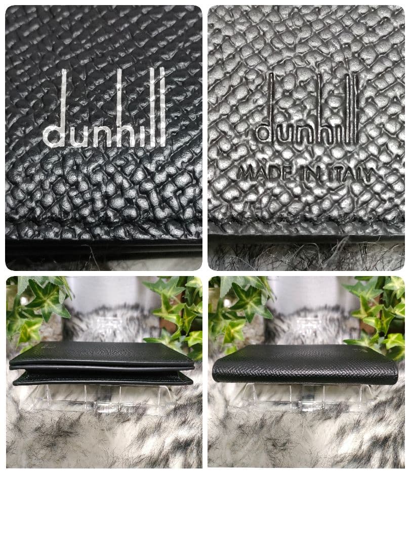ダンヒル 名刺入れ ブラック レザー dunhill カドカン カードケース黒革