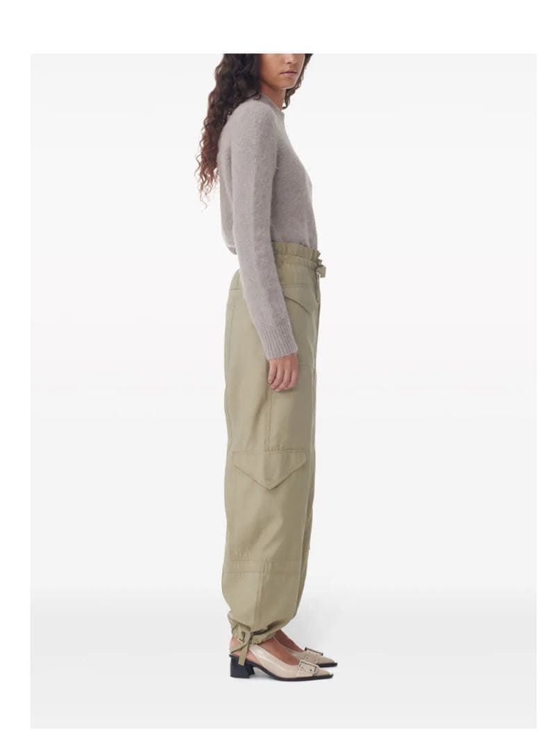 ganni ドローストリング カーゴパンツ