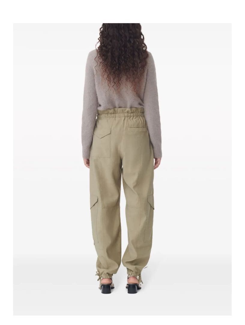 ganni ドローストリング カーゴパンツ