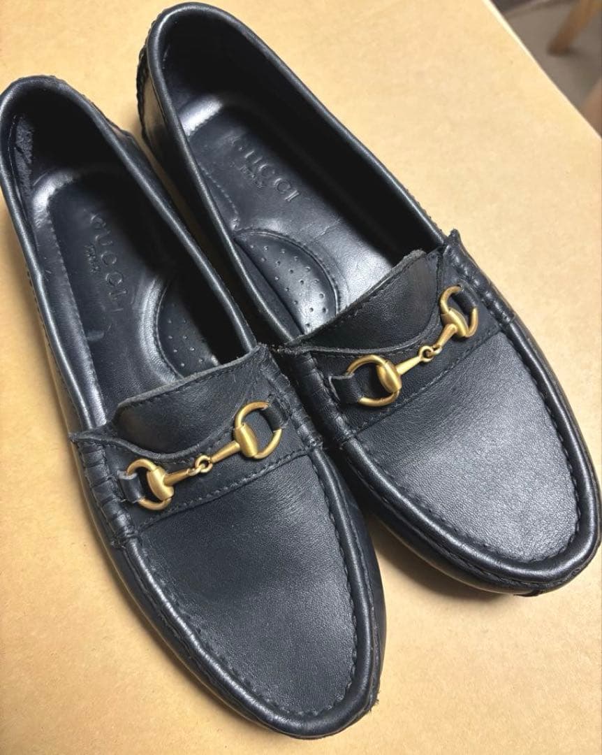 GUCCI ビットローファー ブラック　38（24.5cm）