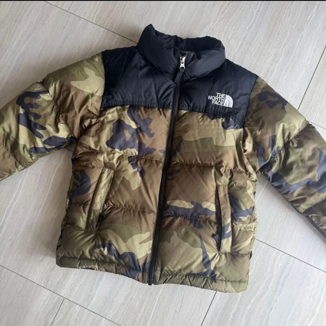ノースフェイス ヌプシ ダウン カモフラ 迷彩 130cm