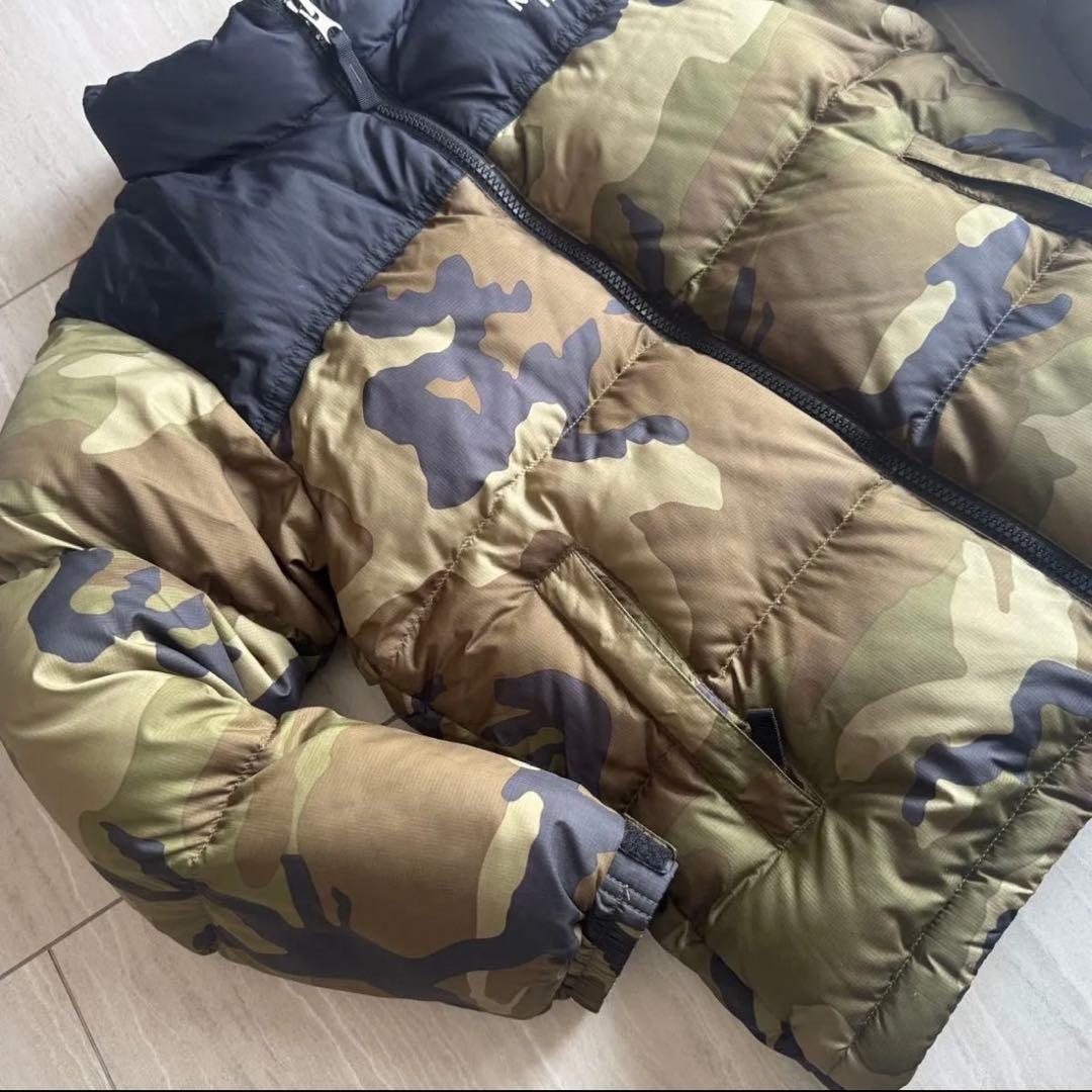 ノースフェイス ヌプシ ダウン カモフラ 迷彩 130cm