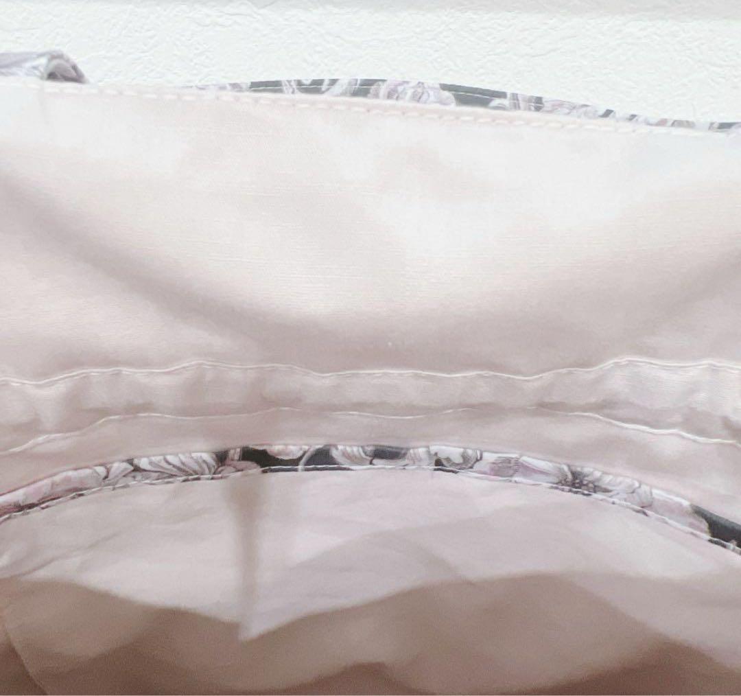 【K☆ページ】リバティ　縮小セリーヌ　リボンチャーム付き楕円底バッグ