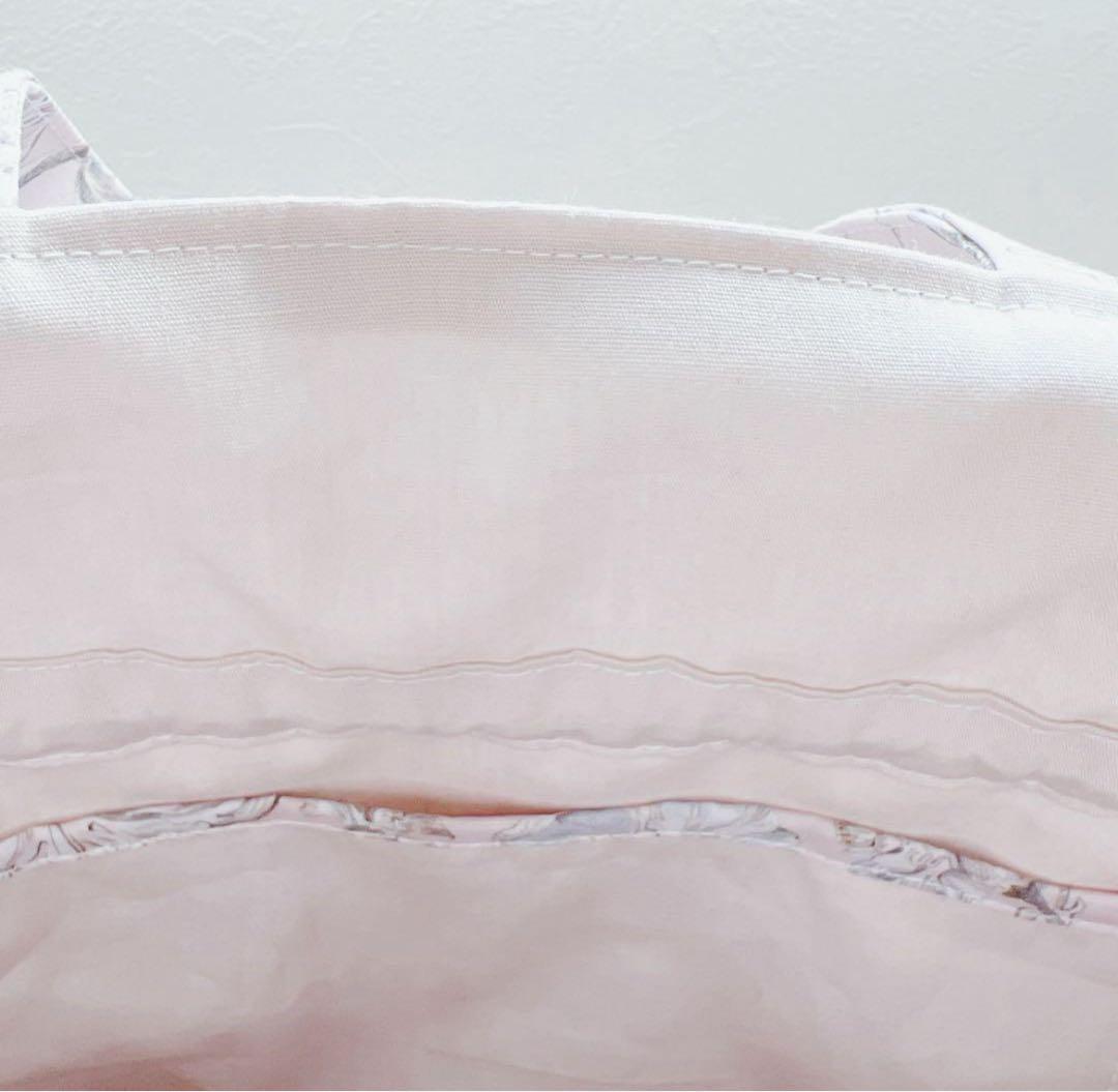 【K☆ページ】リバティ　縮小セリーヌ　リボンチャーム付き楕円底バッグ