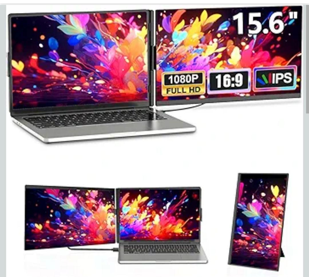 Laptomo P5 デュアルモニター 15.6インチFHD 1080P ディス