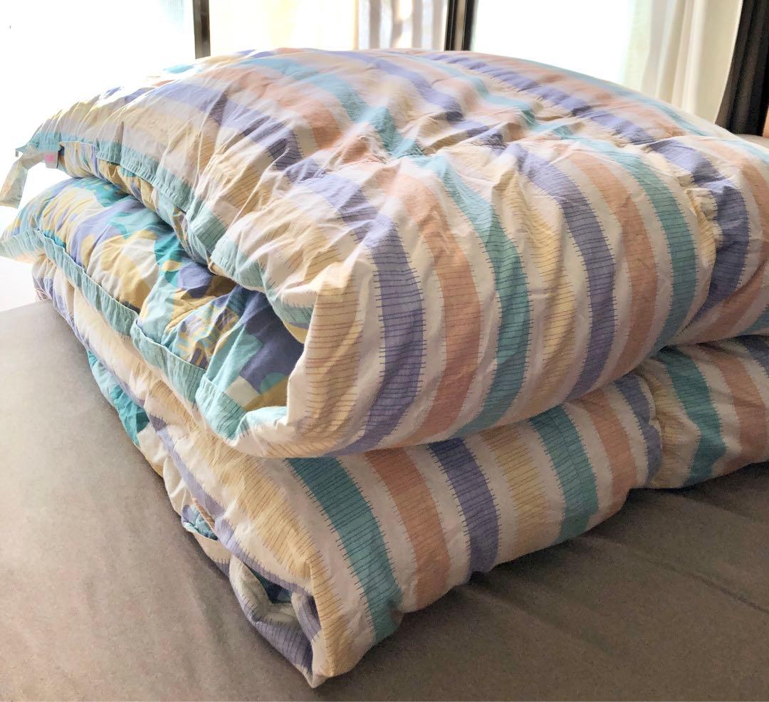 掛け布団　東洋羽毛　ダブル　カバー付き