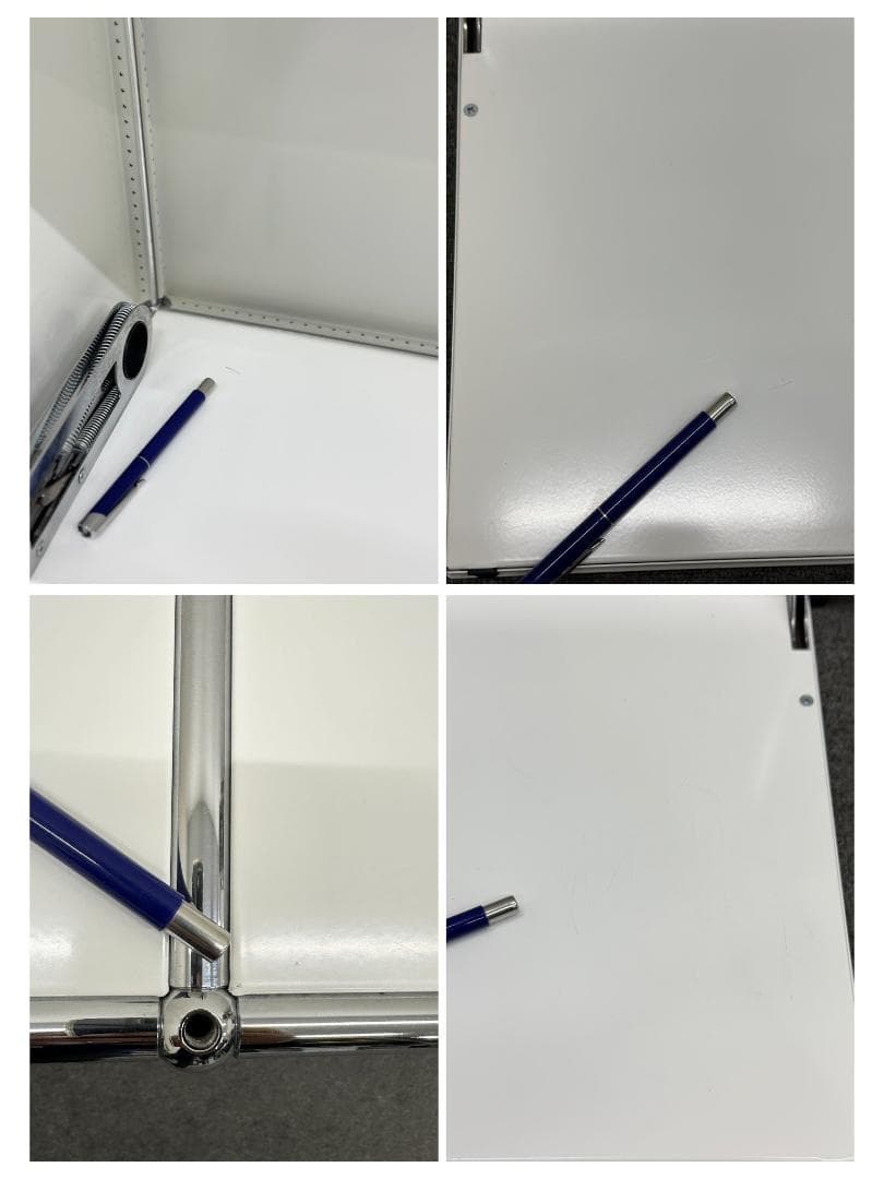 ■USM/ハラーシステム■キャビネット　2列2段　白　奥行きスリム　鍵なし