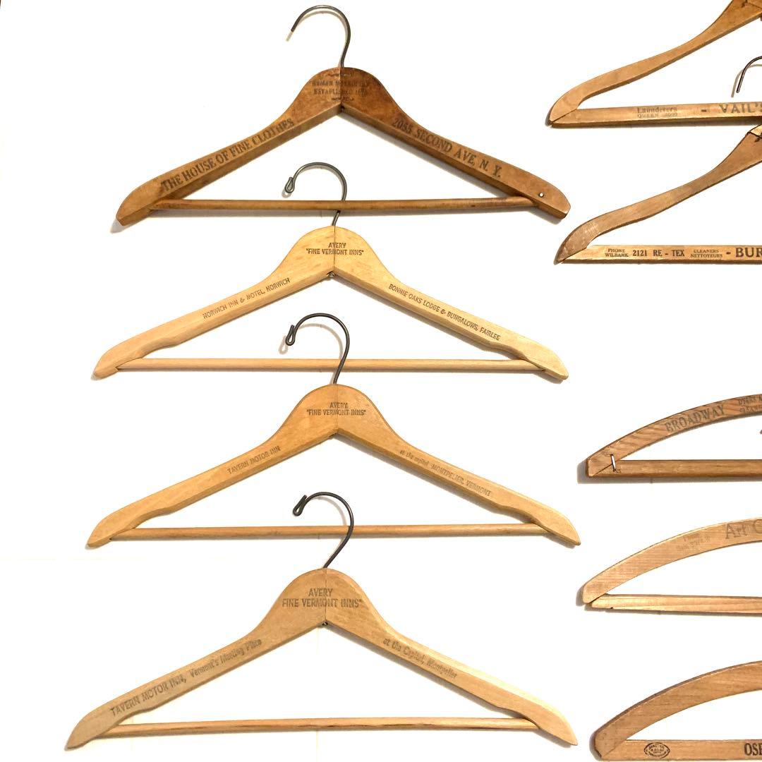 ヴィンテージ U.S.A.木製ウッドハンガー15本セット wood hanger