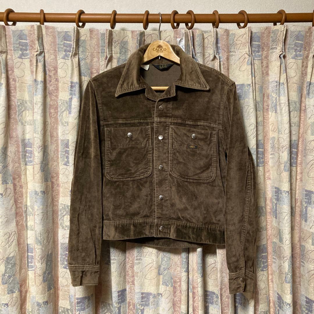 70's LEE コーデュロイジャケット　トラッカージャケット　短丈　ブラウン