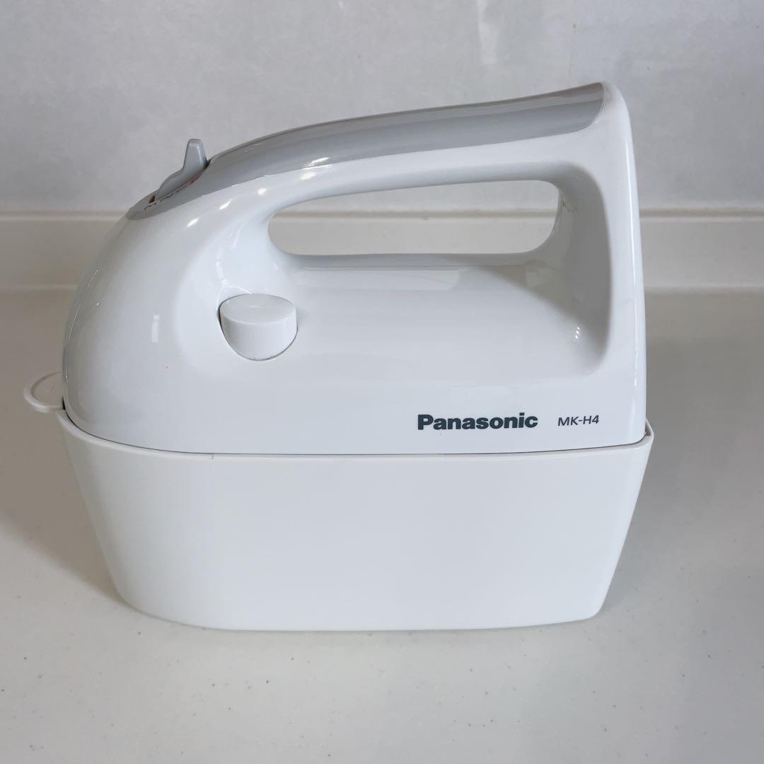 【美品】Panasonic ハンドミキサー MK-H4 ホワイトカラー