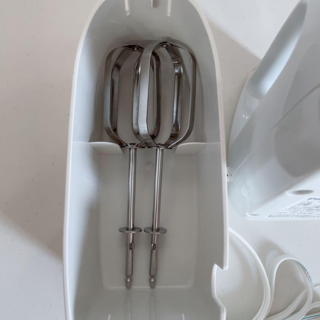 【美品】Panasonic ハンドミキサー MK-H4 ホワイトカラー