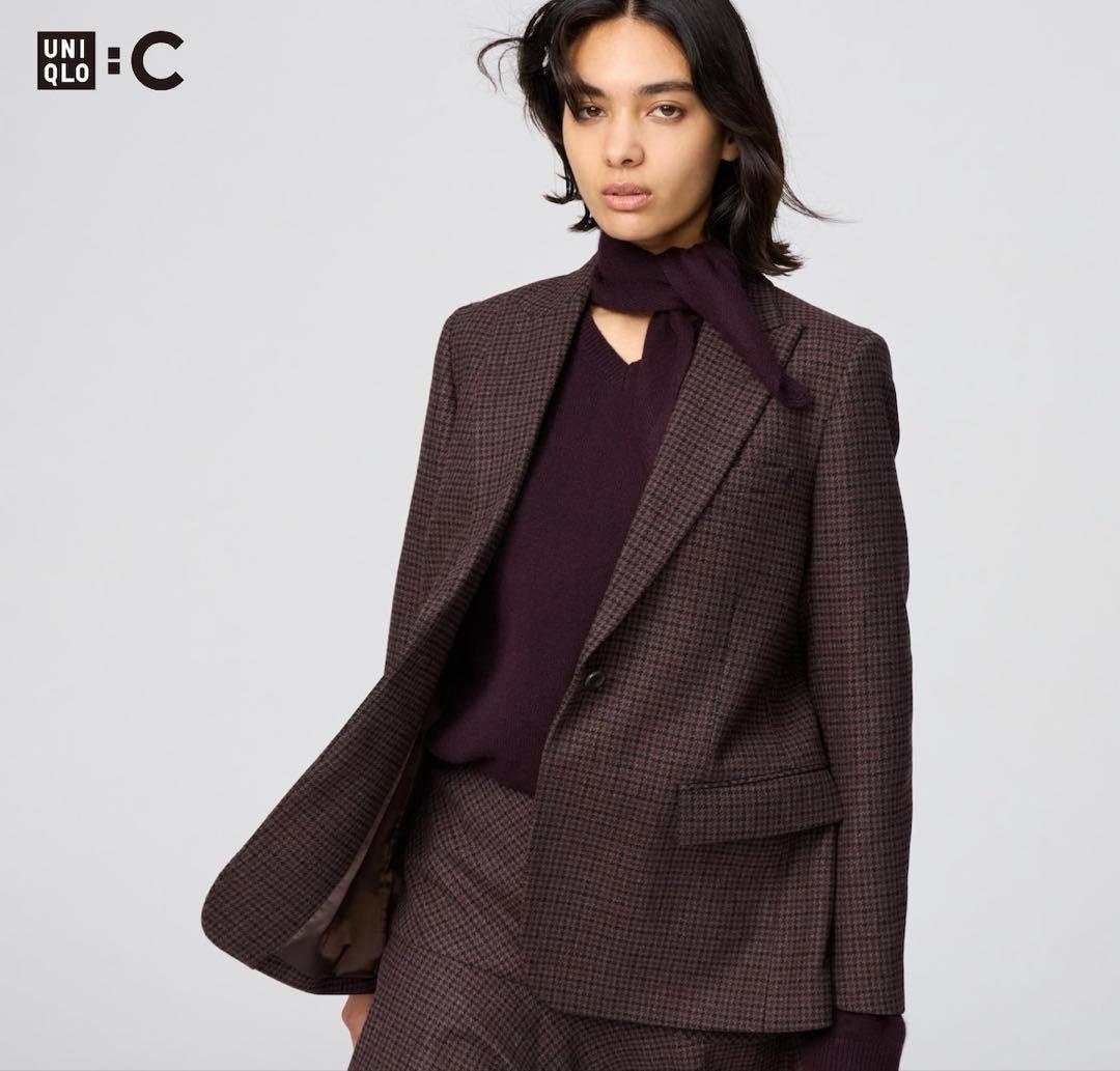 UNIQLO C ツイードテーラードジャケットL