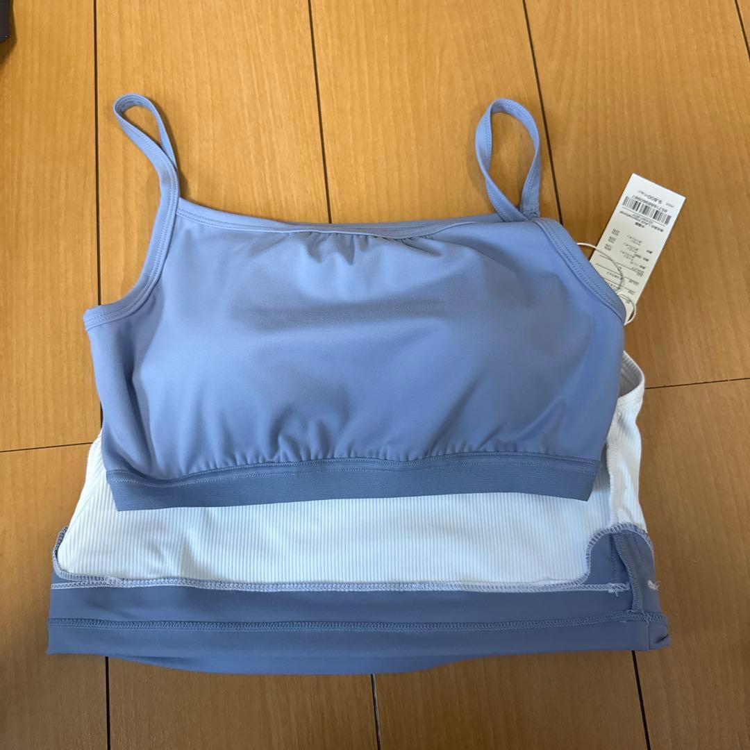 sukala スカーラ　リブコンビショートタンクトップ　キャミ　ヨガ　ブラトップ