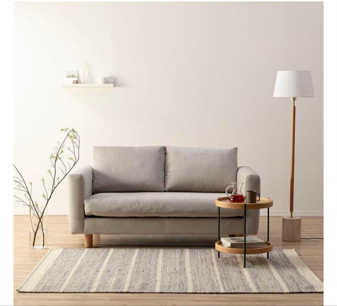 コアラ ライトグレー2.5人掛けソファ オットマン付Koala KINFORT