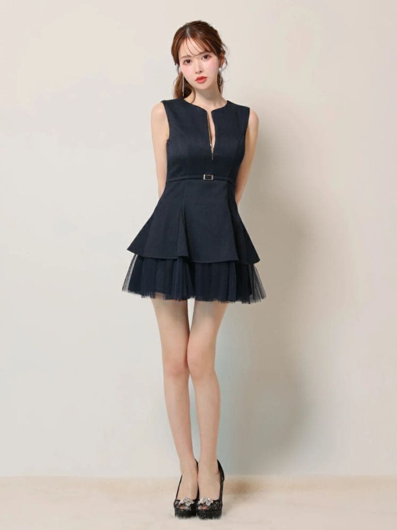 ローブドフルール DEA./ディア チュール フレア ミニドレス キャバ