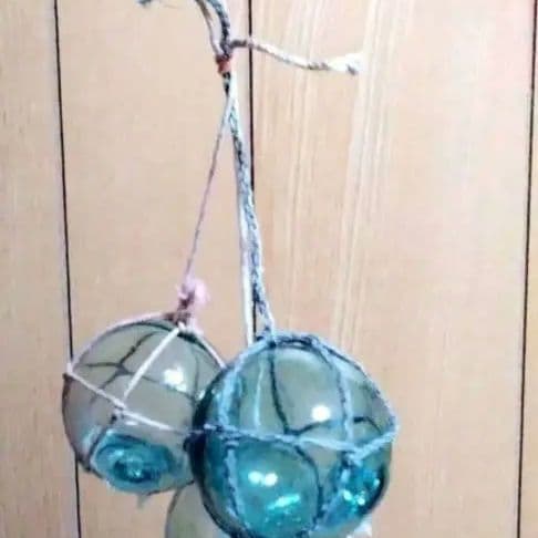 ガラス浮き玉　網付き150個