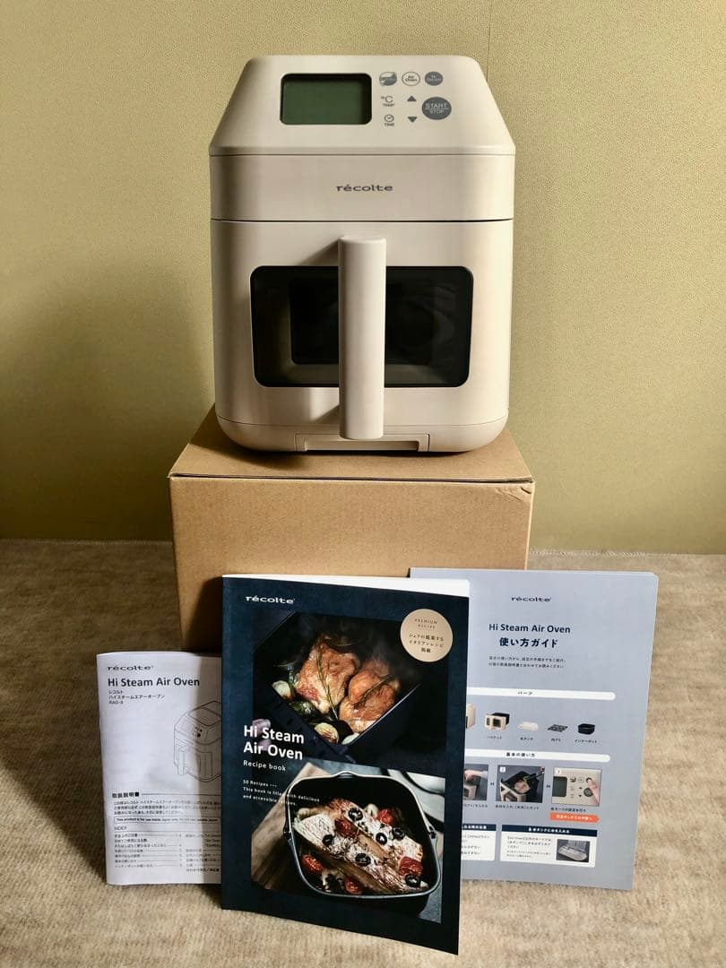 めかぶレコルト⭐︎ハイスチームエアーオーブン⭐︎クリームホワイト