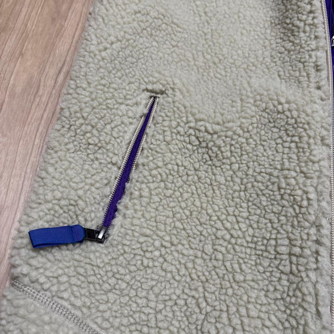 パタゴニア　クラシックレトロxベスト　直営店購入　ベージュ×パープル