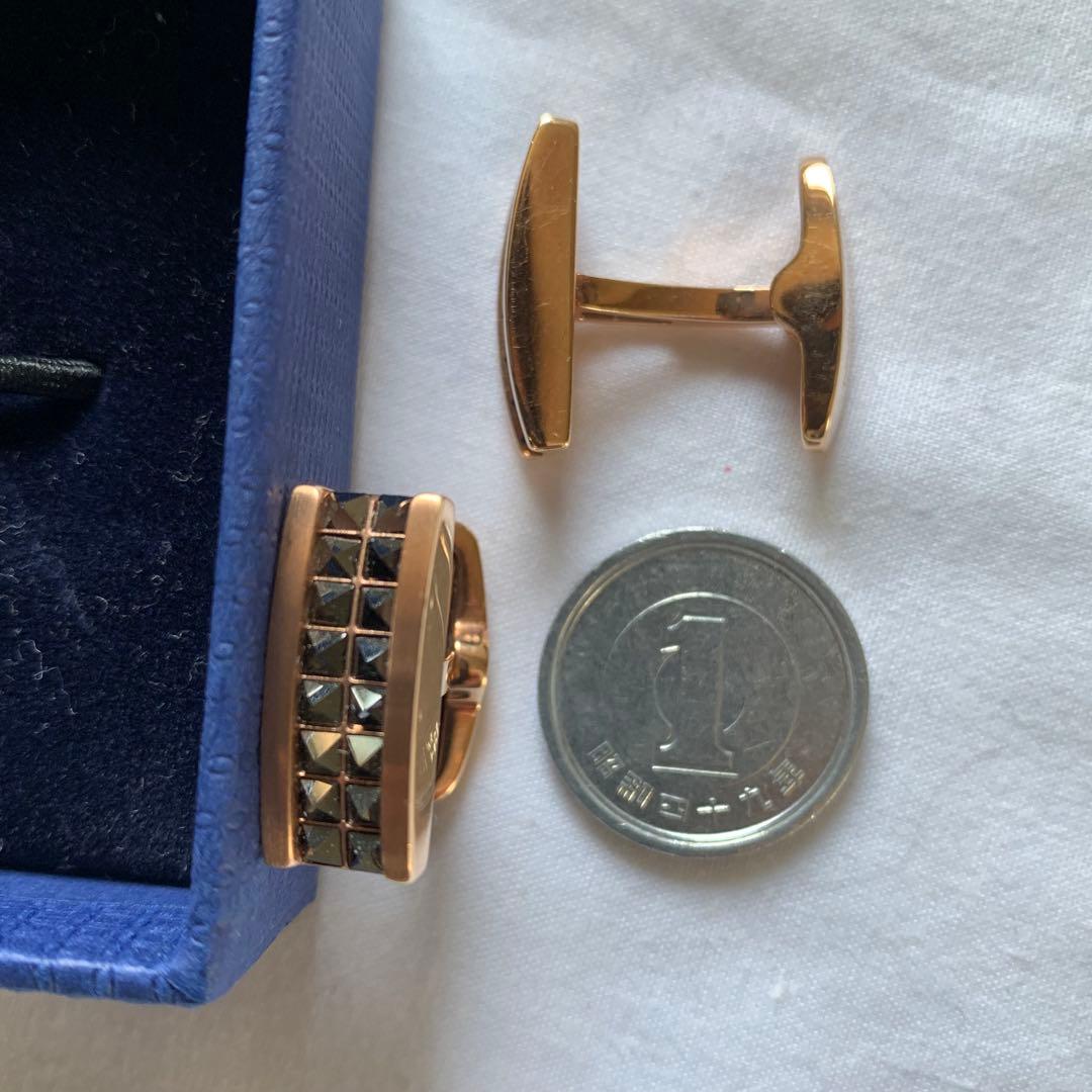 【期間限定値下げ】スワロフスキー ピンクゴールド カフスボタン箱付結婚式