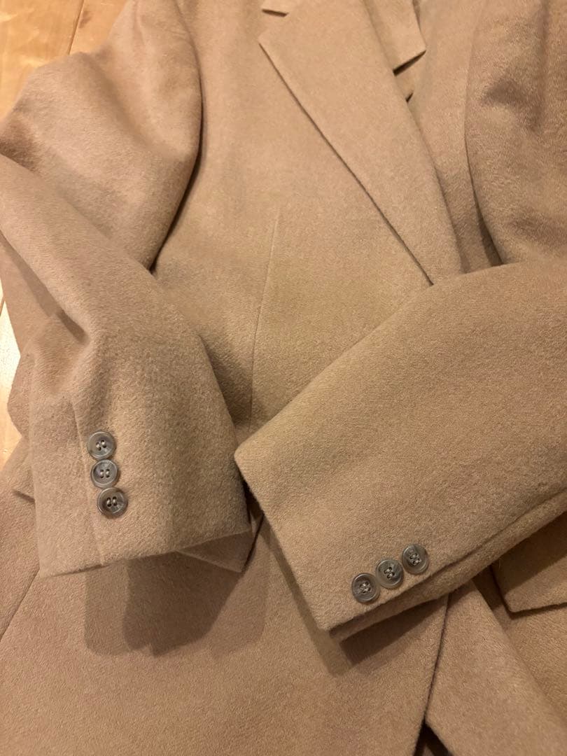 美品 Polo ポロラルフローレン41L キャメルヘア テーラードジャケット