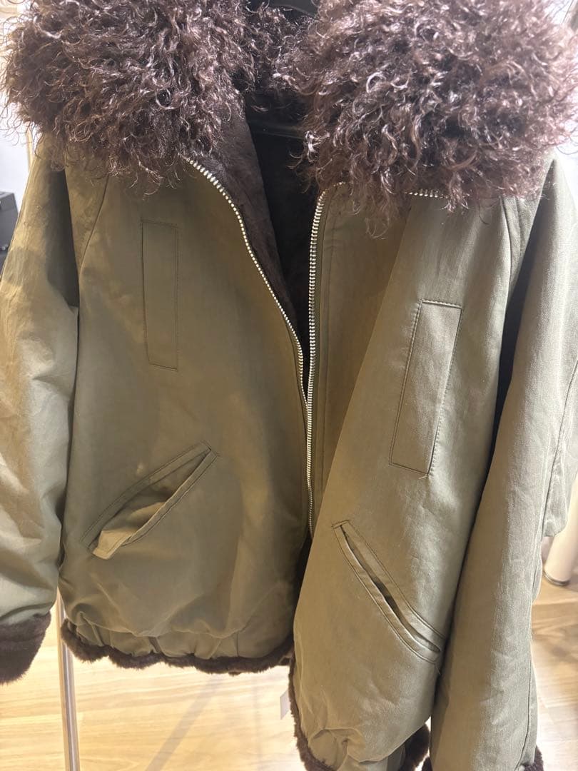 未使用【IAMALPHA】ボア襟ジップブルゾン - F / ボア襟ジップブルゾン