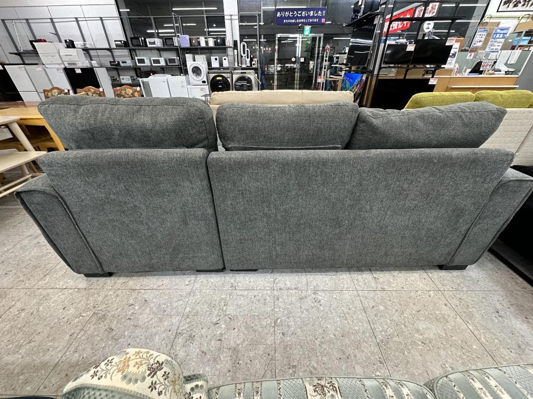 Shunovo　3人掛けソファーベッド　カウチ　収納付き　グレー