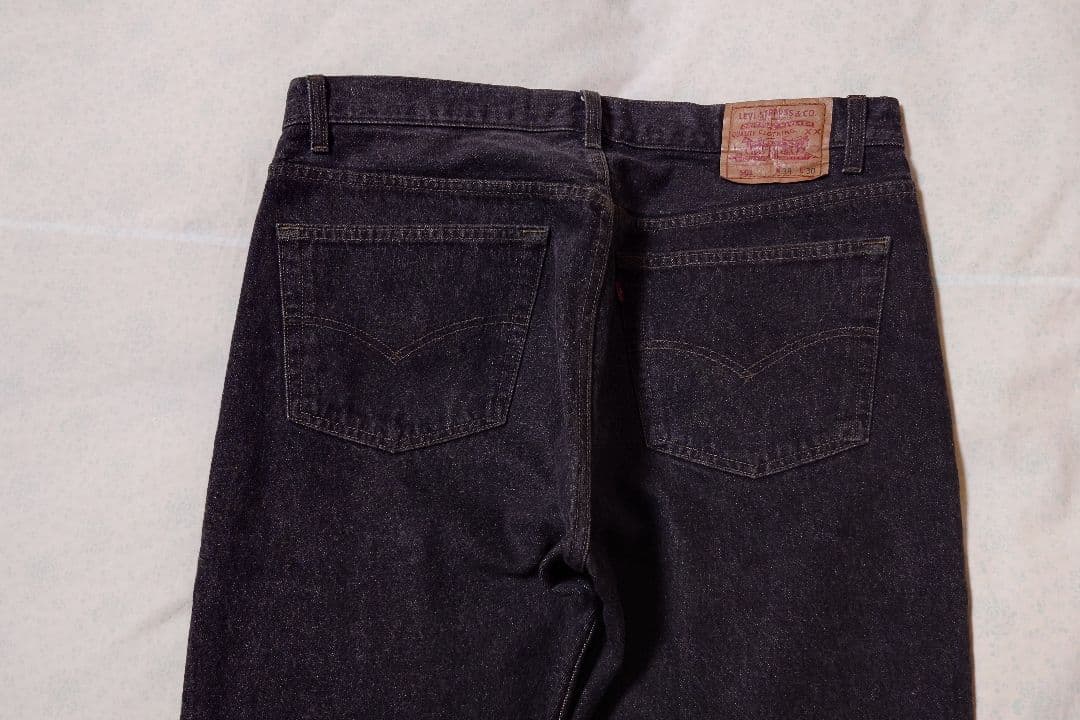 W38L30　極美品　USA製　リーバイス　 501 0658 先染め　ブラック