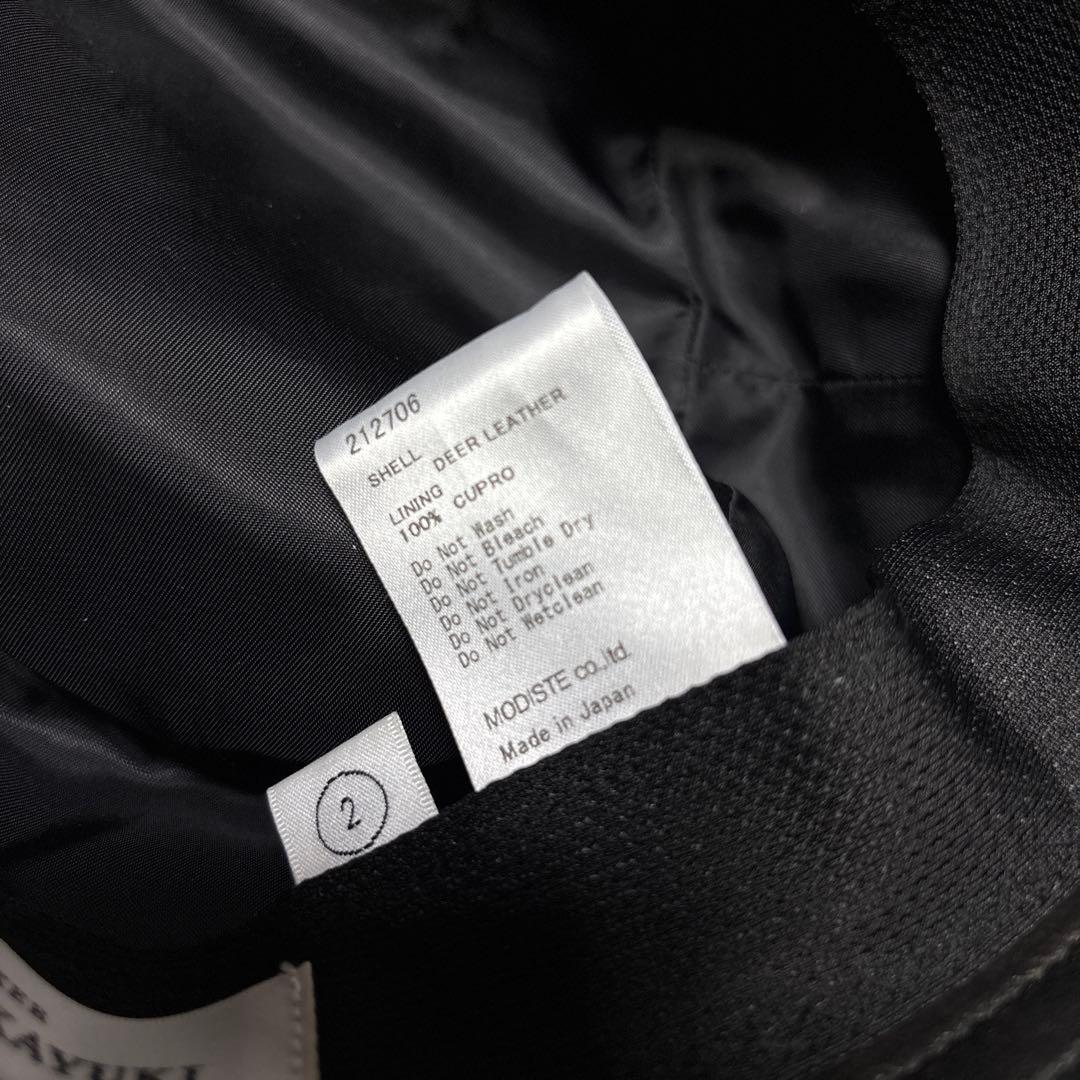 希少 ディアスキン KIJIMA TAKAYUKI レザー バケットハット 黒