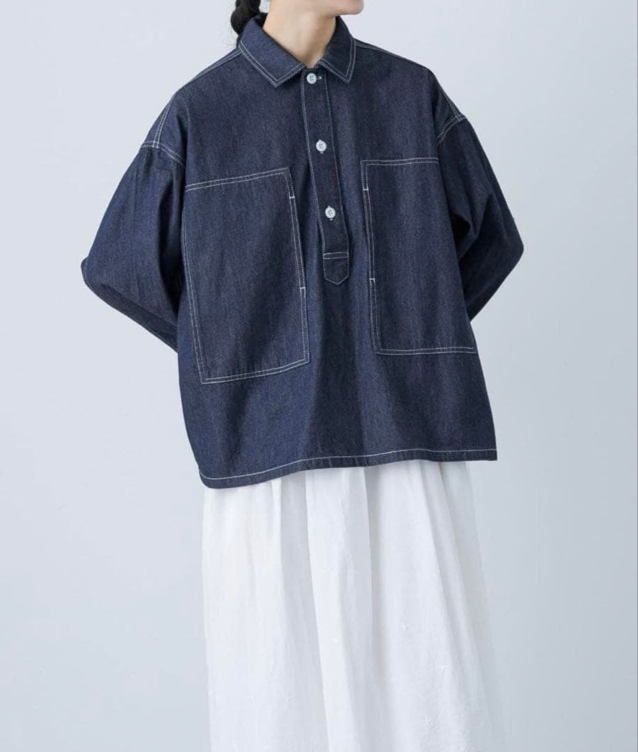 【かぐれ】デニムプルオーバーシャツ INDIGO ※最終値下げ※