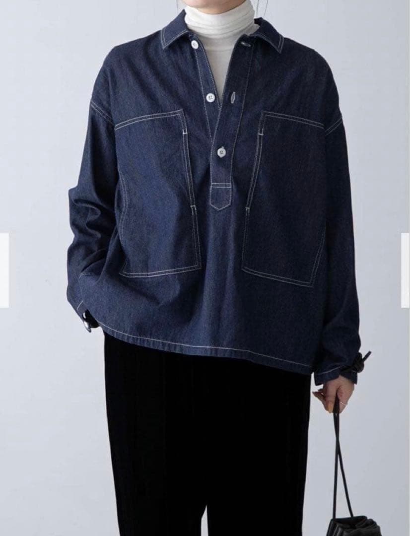 【かぐれ】デニムプルオーバーシャツ INDIGO ※最終値下げ※