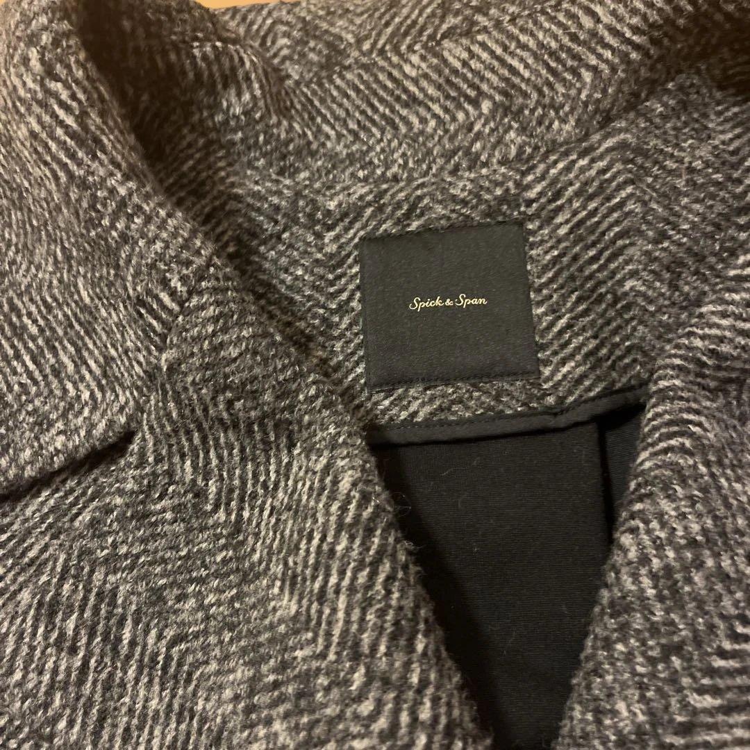 Spick & Span Wスライバーヘリンボーンミドルコート