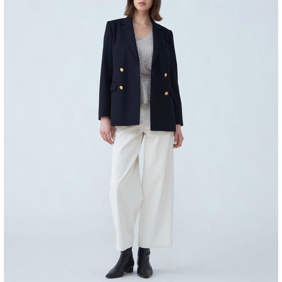 未使用 MACPHEE ビンテージギャバジン ダブルブレストジャケット 34 紺