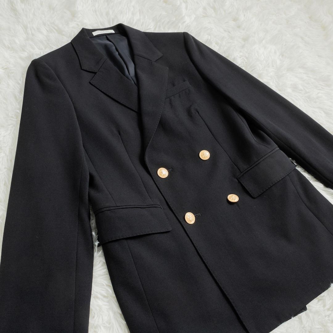 未使用 MACPHEE ビンテージギャバジン ダブルブレストジャケット 34 紺