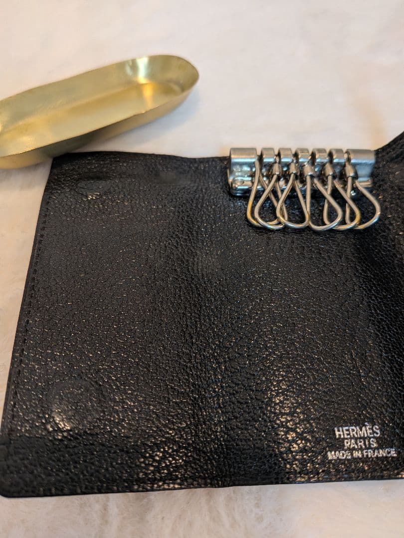 美品✨️エルメス セリエ デュイクレ6 ブラック レザー キーケース