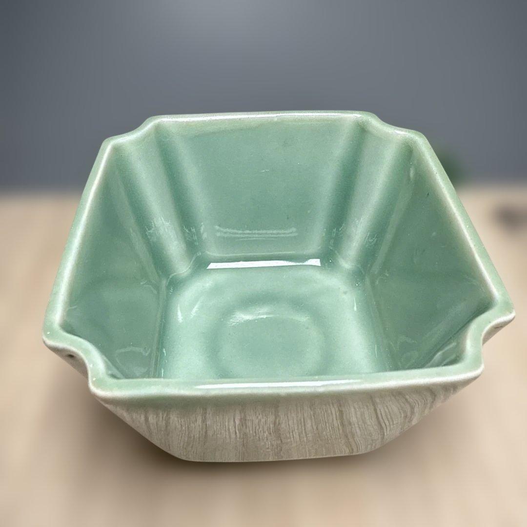 明治鍋島　隅切方形向付　五客　特注共箱付　蒐集家放出品　上品は釉薬