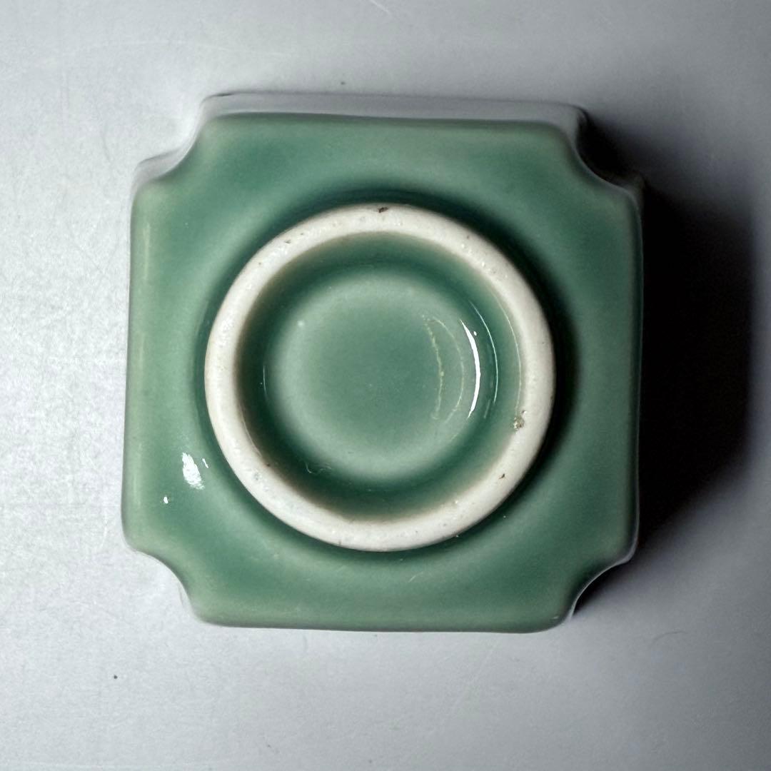 明治鍋島　隅切方形向付　五客　特注共箱付　蒐集家放出品　上品は釉薬