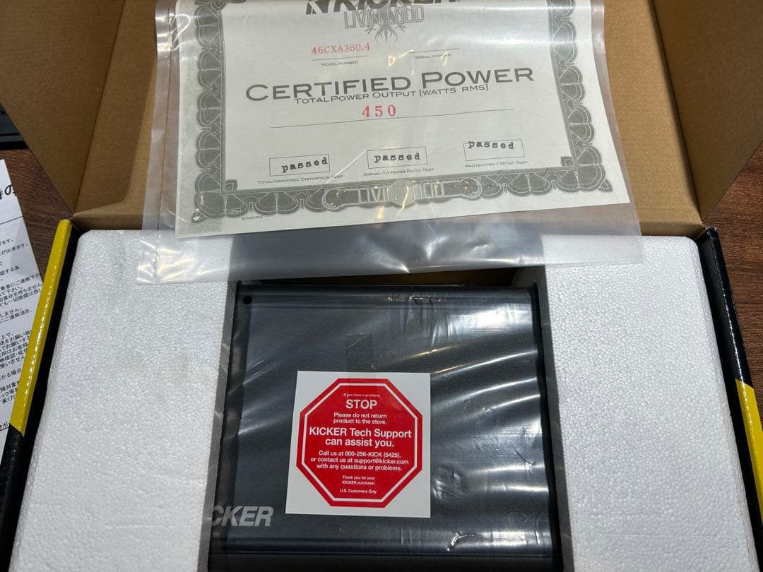 KICKER CXA360.4 4チャンネルアンプ