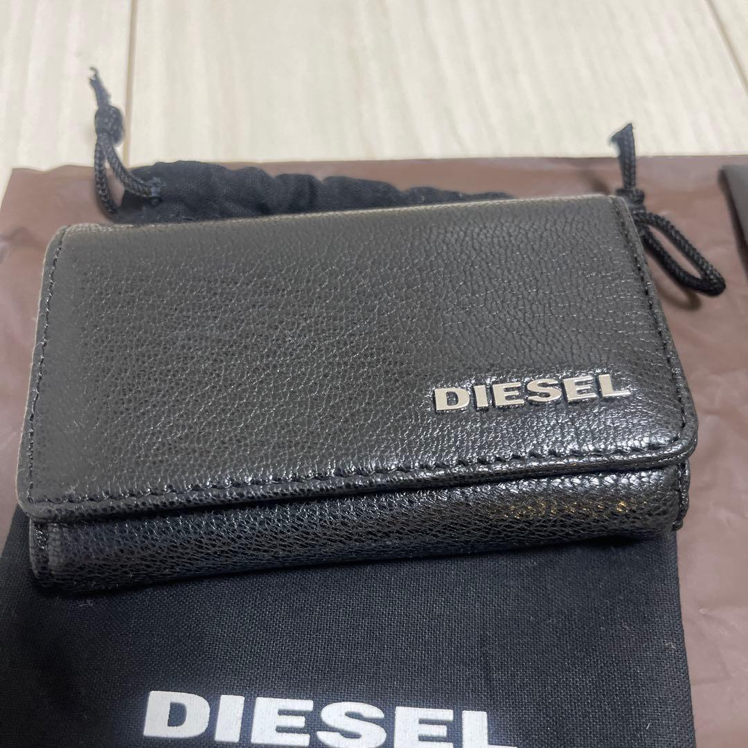 新品⭐︎DIESEL ブラックキーケース ポーチ付き