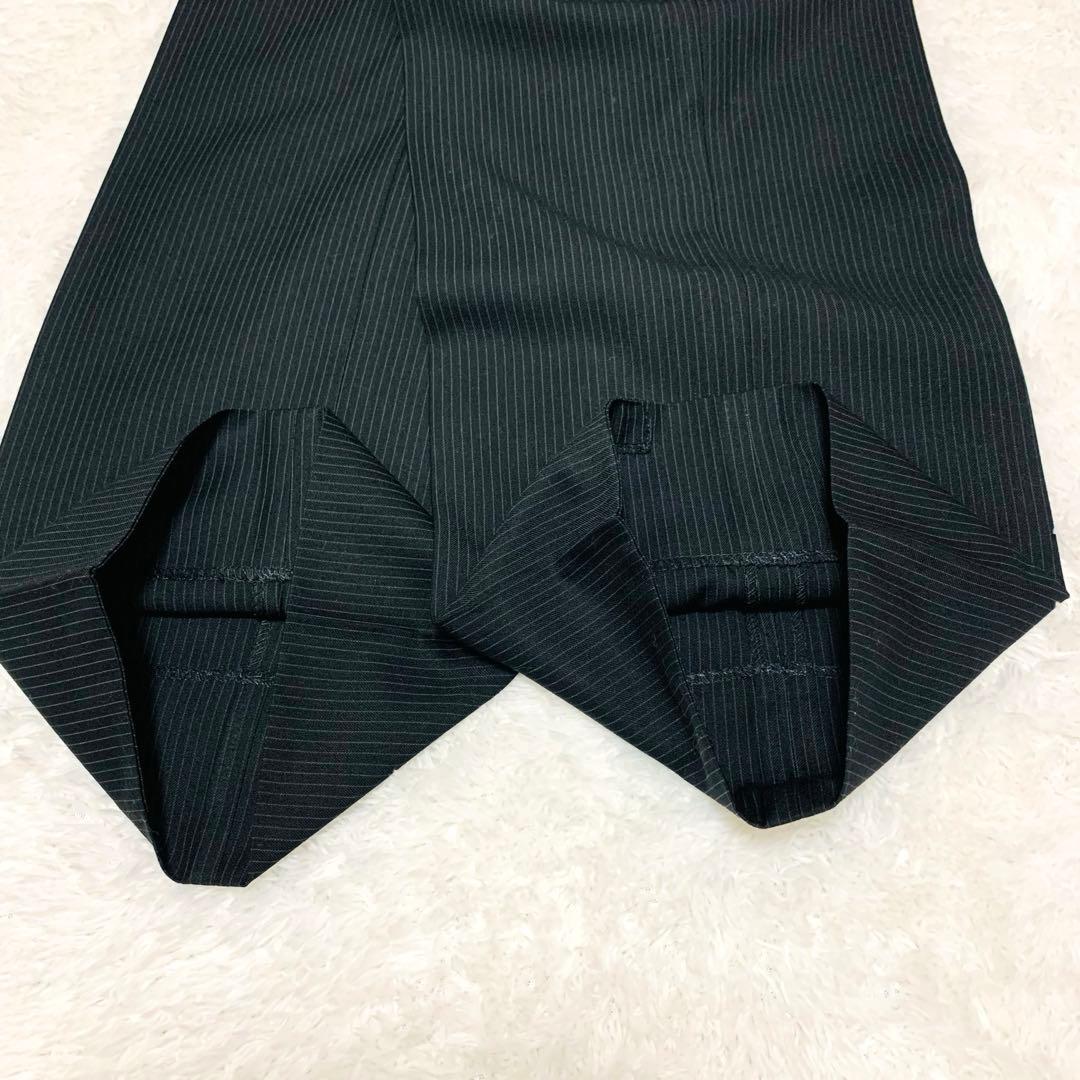 美品 ポールスミス スーツ 小花柄 総裏地 ブラック ストライプ 50サイズ