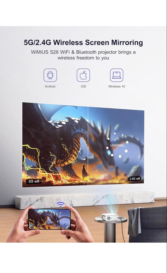 WiMiUS S26 プロジェクター 本体