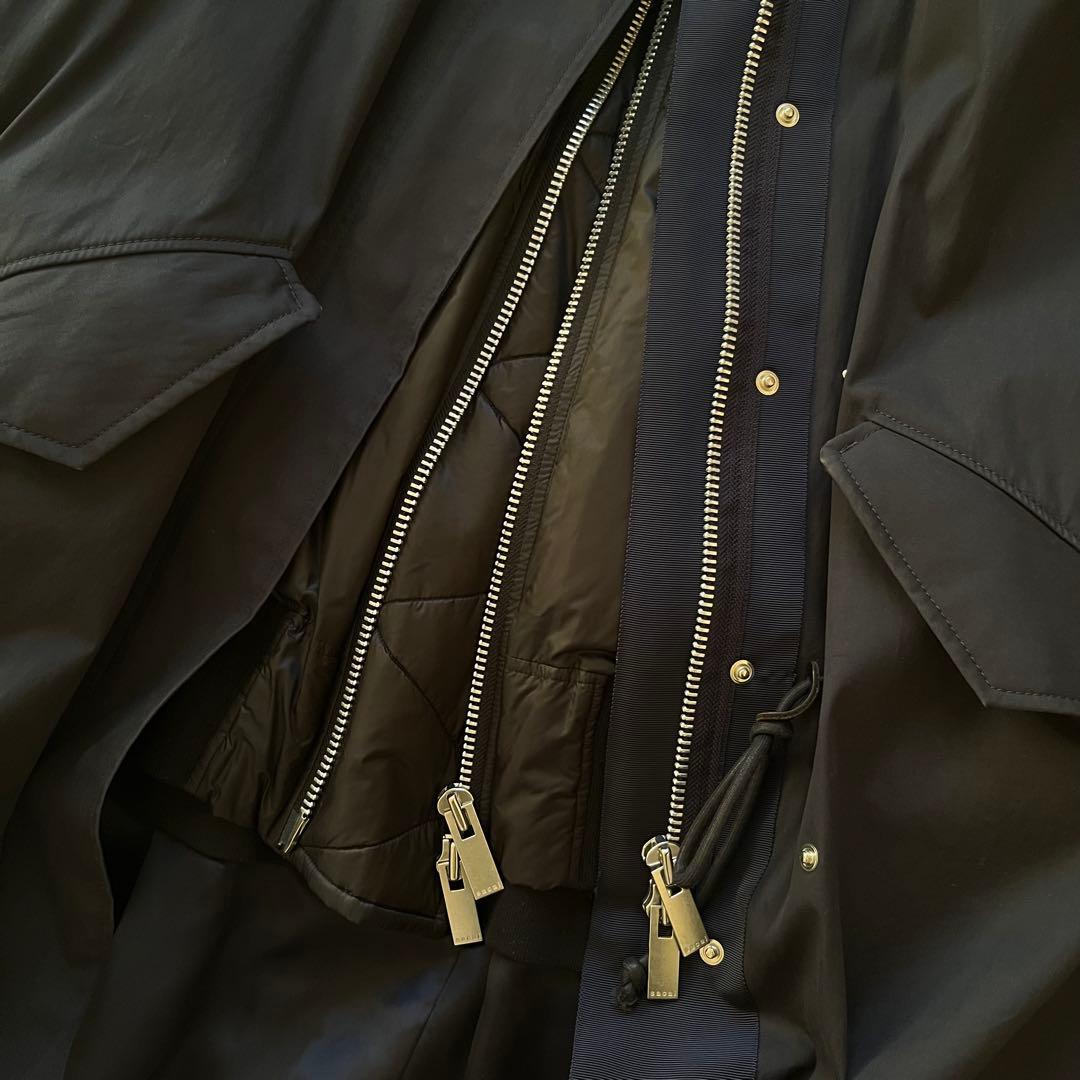 ひ*た様 希少 sacai ma-1 モッズコート ドッキングコート size1