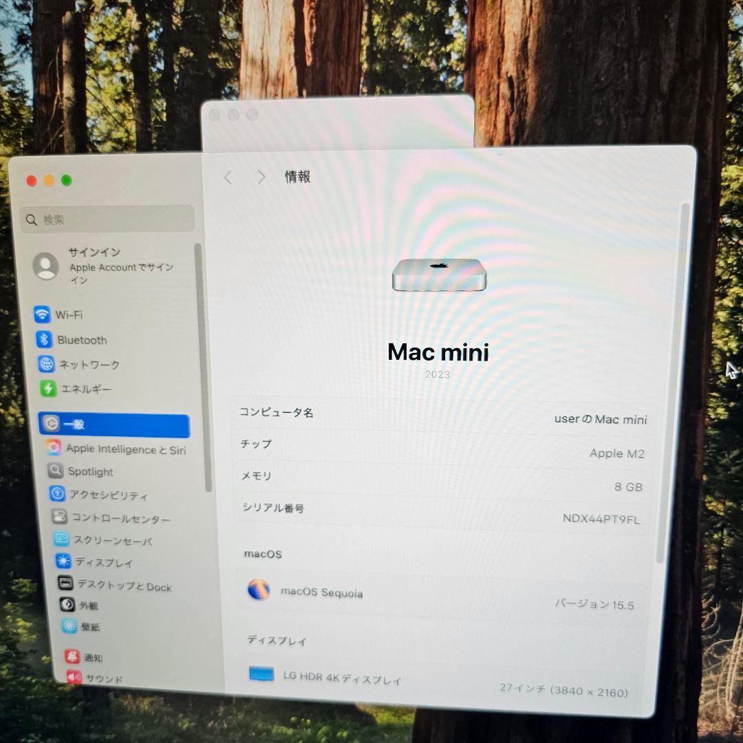 【美品】Mac mini 2023 M2 8GB 256GB MMFJ3J/A