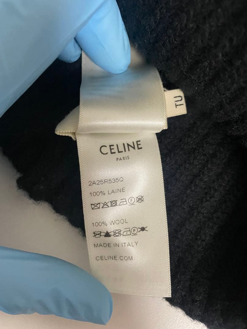 CELINE ブラック　ニット帽