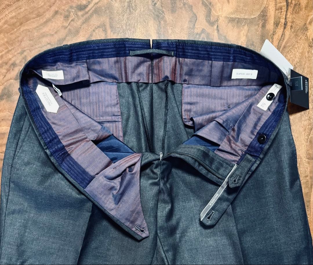 インコテックス 1NT024 スリムフィット　１プリーツパンツ