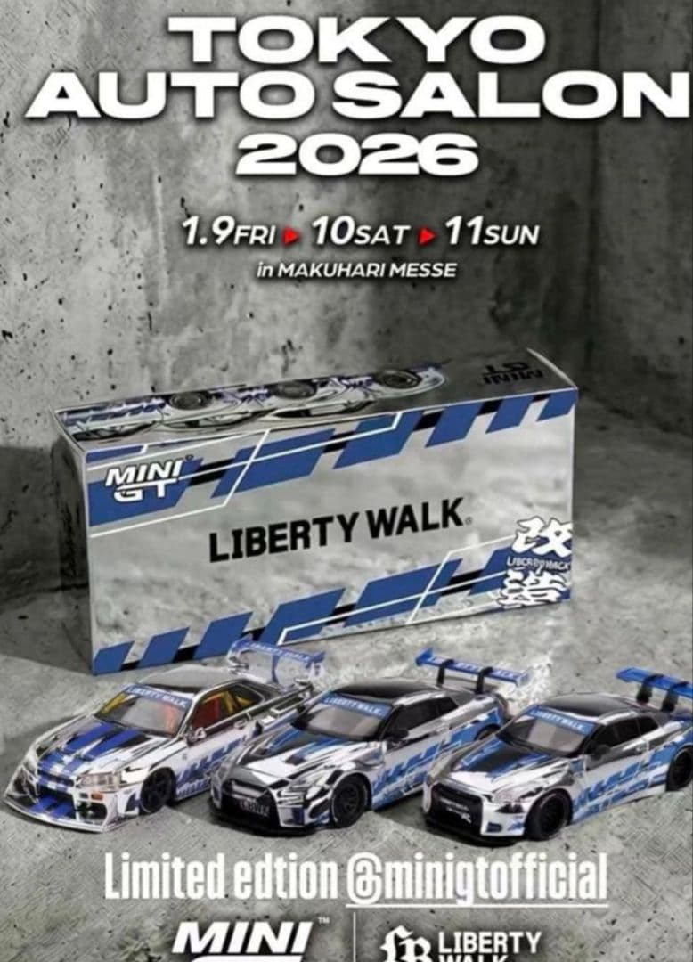 リバティーウォーク　東京オートサロン限定　ミニカー3台セット