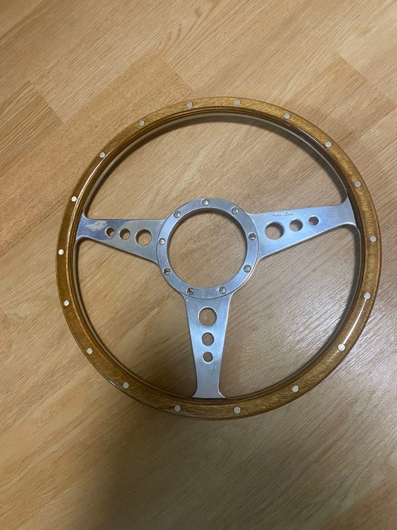 モトリタ　ウッド3本スポークステアリング