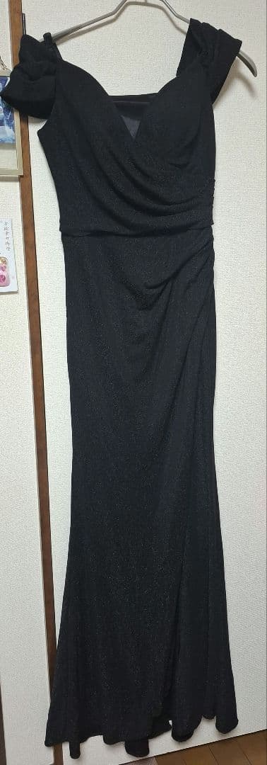 JEAN MACLEAN ブラック ロングドレス Lサイズ