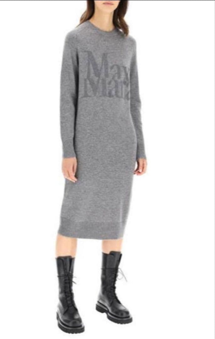 美品☆'S Max Mara☆ニットワンピース ウールカシミヤ S グレー