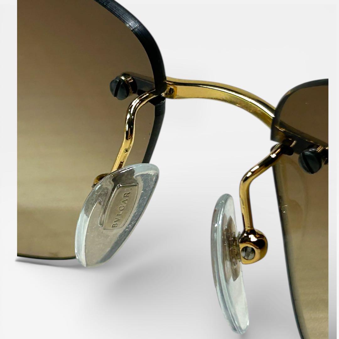 BVLGARI サングラス ゴールド ロゴリング ブラウングラデーション